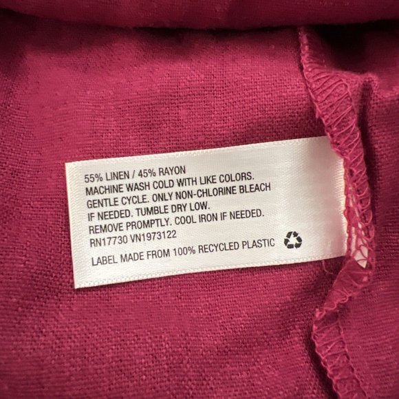 NWT A New Day Magenta Easy Linen Tank Midi Sundress Relaxed Fit Size XL - Picture 5 of 6